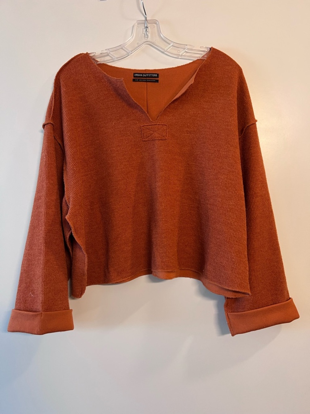Urban Outfitters Orange Long sleeve crop